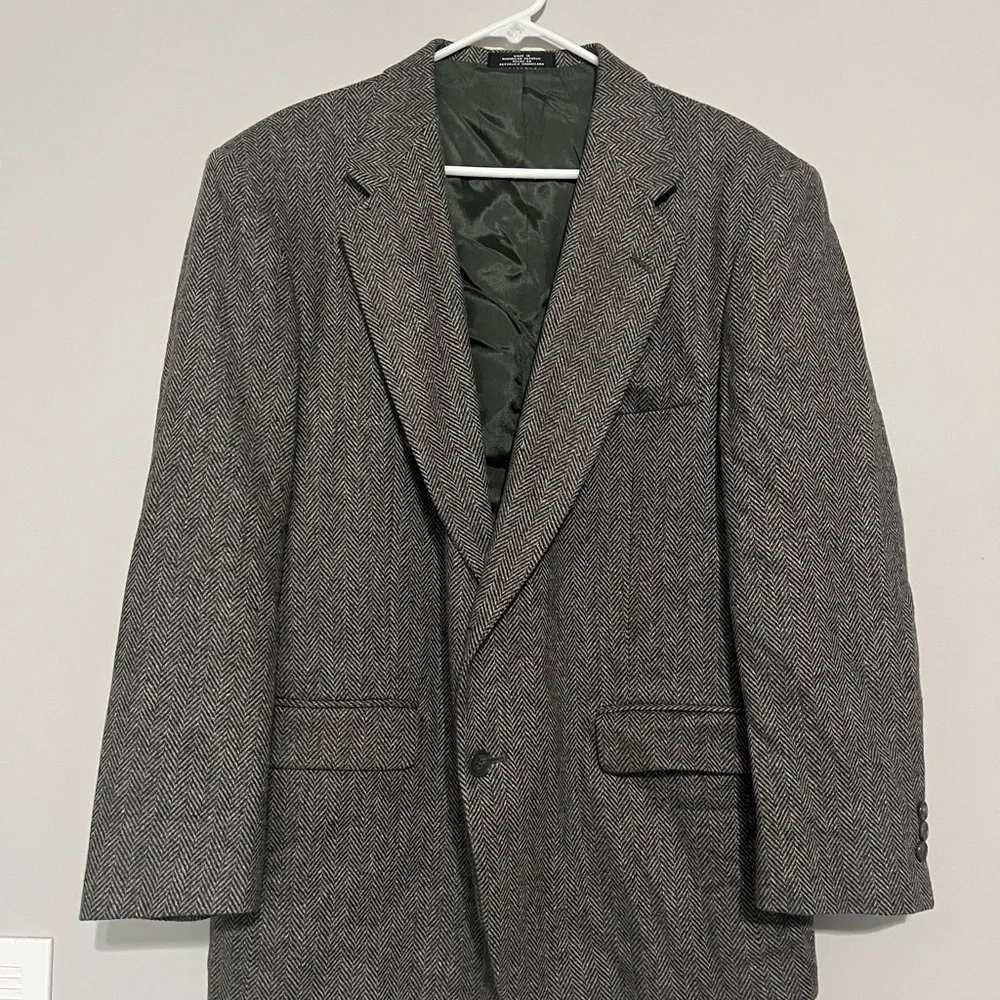 Men's‎ Gray Herringbone Blazer